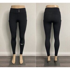 Nike Pro Dri -Fit Womens Black Compression Leggins Size S Tight Cycling Leggins